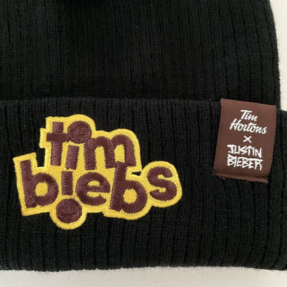 Justin Beiber Tim Horton Beanie Biebs Hat Collab Merch Knit Toque Cap Winter - Picture 9 of 12